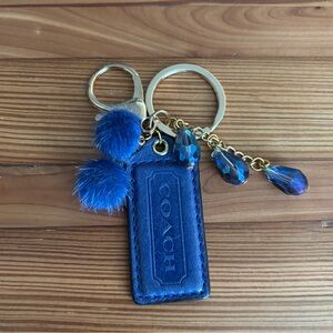 Blue and Gold Keychain Bag Charm